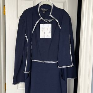 New with tag St. John knit dress and jacket. Jacket size 14, dress size 16